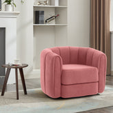 Swivel Accent Chair for Living Room, Sofa Chairs with Wood Base Side, Comfy Swivel Accent Chair with Wide Upholstered, for Living Room