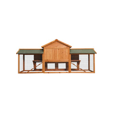 79.5" Extra-Large Bunny Cage, Waterproof Habitat with Tray & 2 Runs