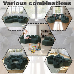 54''L Chenille Sponge single sofa,No Assembly Required,Fluffy Modern Sleeper Chair for Living room, Bedroom, Lounge and Projection Room