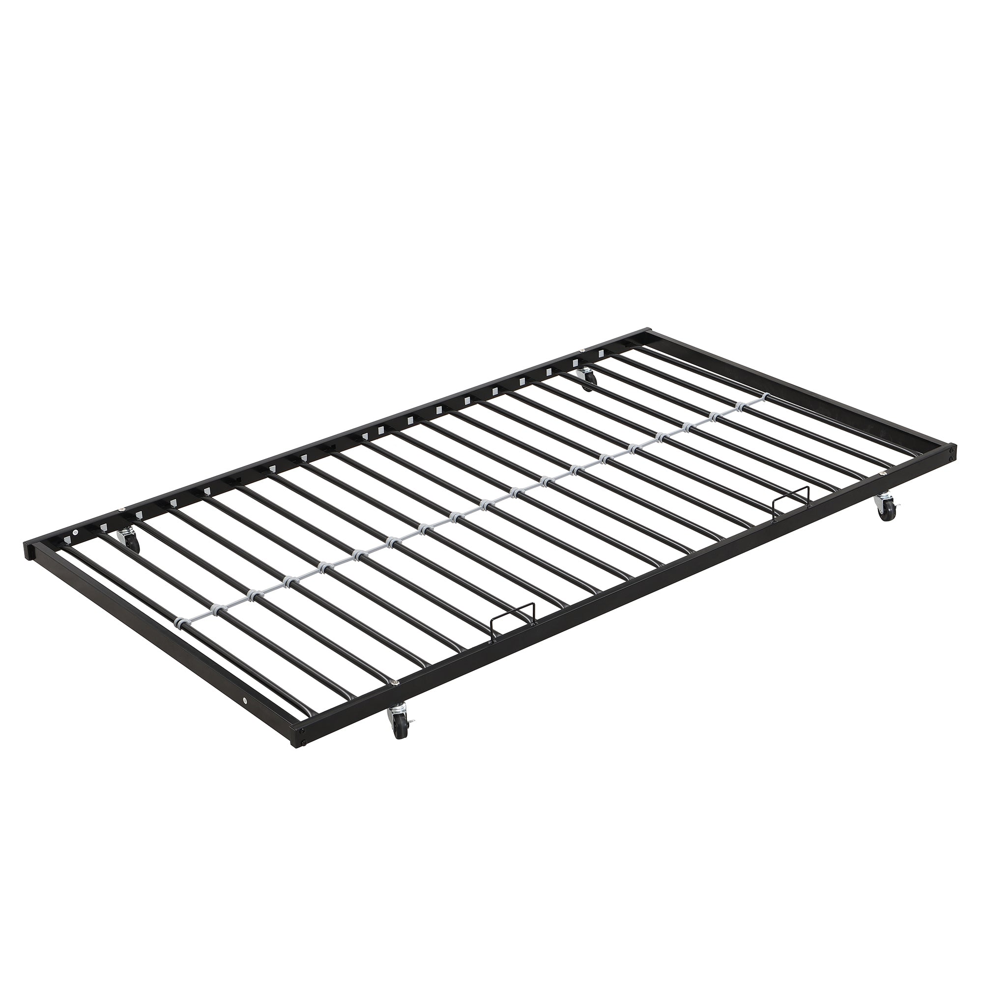 Twin Over FULL  Metal Bunk Bed  with Trundle  2 - Side Ladder and Full-Length Guardrail, No Box Spring Needed, Large Under Bed Storage, Easy Assemble , Black &  Brown Twin Over FULL  Metal Bunk Bed  with Trundle  2 - Side Ladder and Full-Length Guardrail, No Box Spring Needed, Large Under Bed Storage, Easy Assemble , Black &  Brown