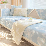 Fresh Floral Ice Silk Cooling Couch Cover delivers silky cool touch for summer-gsft-9050