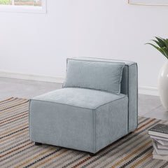 modular sofa Grayish blue chenille fabric, simple and grand, the seat and back is very soft. this is also a KNOCK DOWN sofa