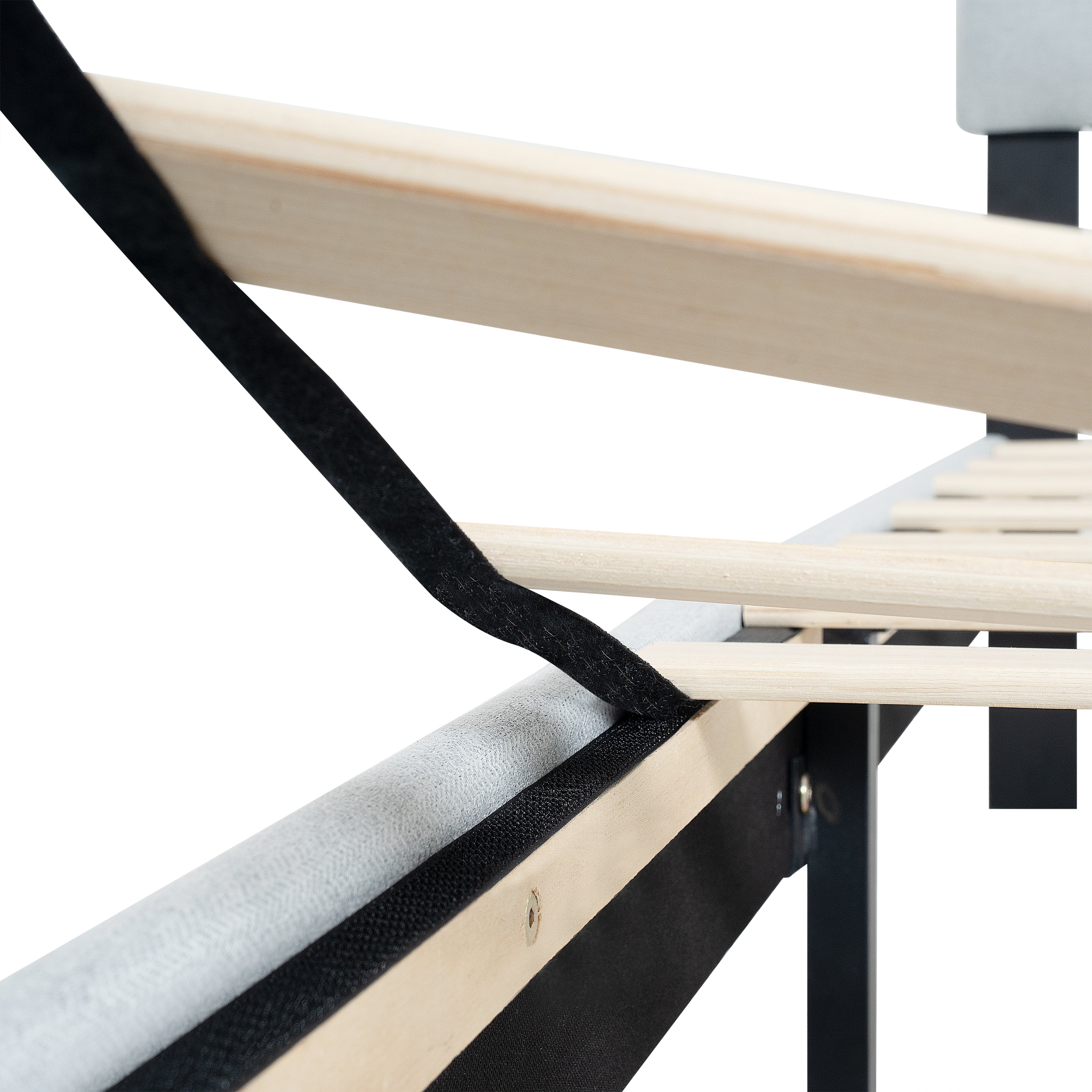 Queen Size Upholstered Platform Bed Frame with Modern Button Tufted Linen Fabric Headboard, No Box Spring Needed, Wood Slat Support, Easy Assembly, Grey Queen Size Upholstered Platform Bed Frame with Modern Button Tufted Linen Fabric Headboard, No Box Spring Needed, Wood Slat Support, Easy Assembly, Grey