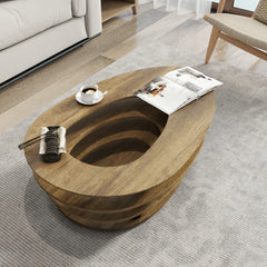Upgrade your living space with our coffee table - made of safe materials and a sturdy frame, featuring a unique brown oak wood grain design and an easy-to-clean surface. Comes with detailed instructions for easy assembly.