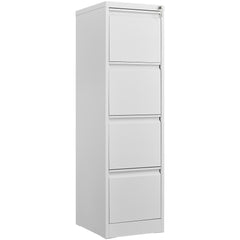 4 Drawer File Cabinet with Lock Metal Vertical File Storage Cabinet Office Home Steel Vertical File Cabinet for A4 Legal/Letter Size Narrow File Cabinet Locked,Assembly Required