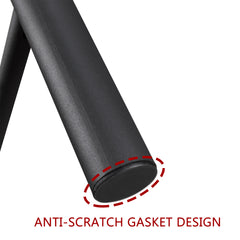 Queen Metal Canopy Bed Frame with Headboard & Footboard - Black