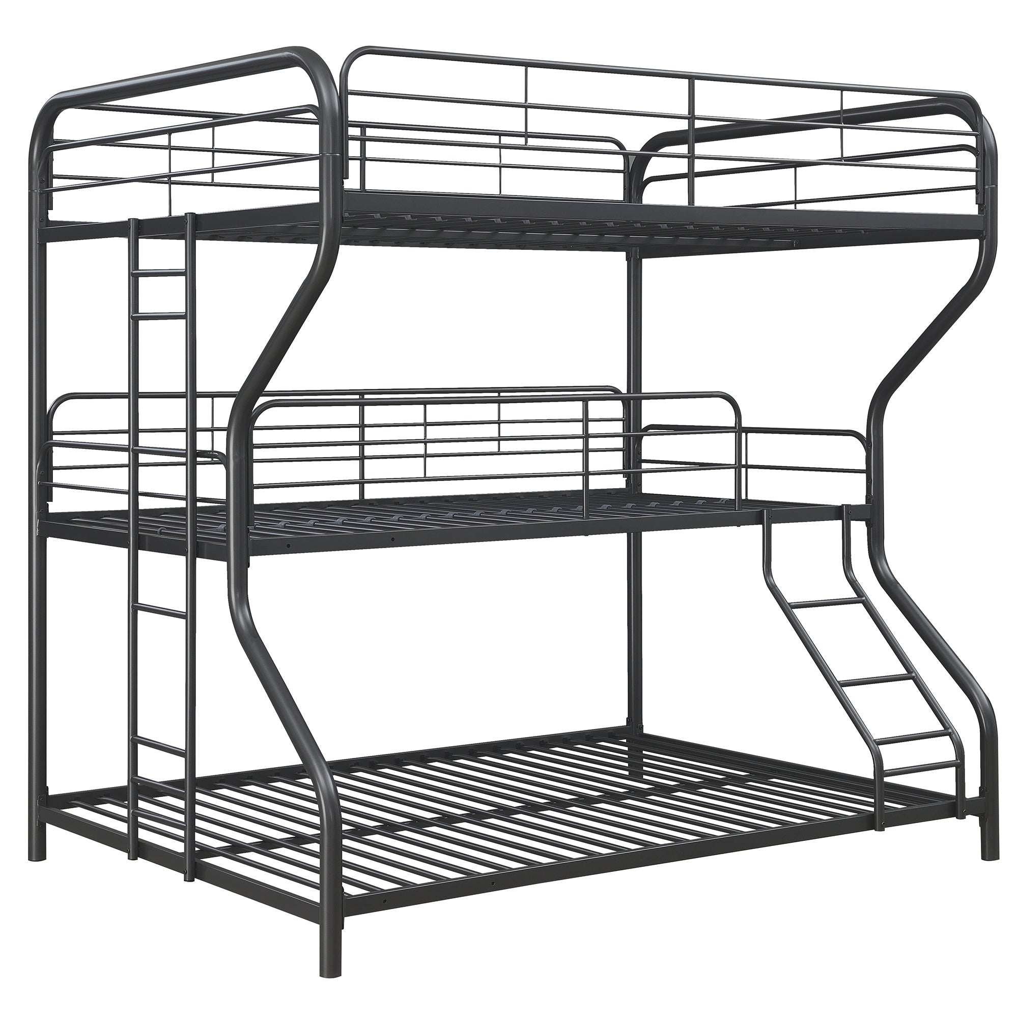 Furniture   Triple Bunk Bed, FULL/Twin/FULL, black Furniture   Triple Bunk Bed, FULL/Twin/FULL, black