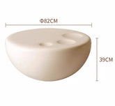 Creamy Round Coffee Table and Side Table Set – Cute Design for Your Living Room Décor yw-195