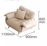 Luxurious Leathaire Sofa in Multi-Color with Solid Wood Frame and Stainless Steel Legs for Living Room fbby-1407