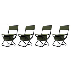 4-Piece Folding Camping Chairs with Storage Bag, Portable for Outdoor & Indoor