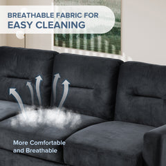 Cozy Sectional Sofa for Living Room, Bedroom, or Office Use