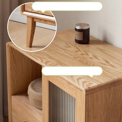 Stunning Oak Wood Cabinet for Elegant Home Storage H84M08