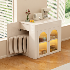 Convertible Dining Table Cabinet - Ideal for Small Spaces (Lighting Not Included) hyf-5629