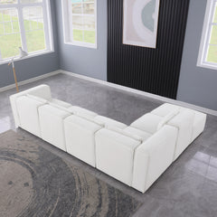 modular sofa BEIGE chenille fabric, simple and grand, the seat and back is very soft. this is also a KNOCK DOWN sofa