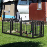 Heavy-Duty 24" Dog Playpen, Foldable 8-Panel Pet Exercise Fence for Indoor & Outdoor patio furniture