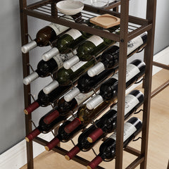 3-Piece Bar Table Set, Retro Brown Bar Chairs & Dining Table