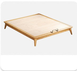 Elegant Bed Frame in Natural Wood with White and Light Brown Ash Wood Accents fjjj-1656 Elegant Bed Frame in Natural Wood with White and Light Brown Ash Wood Accents fjjj-1656