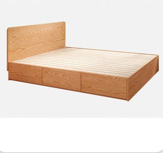 Minimalistic Ash Wood Bed Frame Queen Size Bed with Storage - Functional Design for Bedroom  fjjj-1657 Minimalistic Ash Wood Bed Frame Queen Size Bed with Storage - Functional Design for Bedroom  fjjj-1657