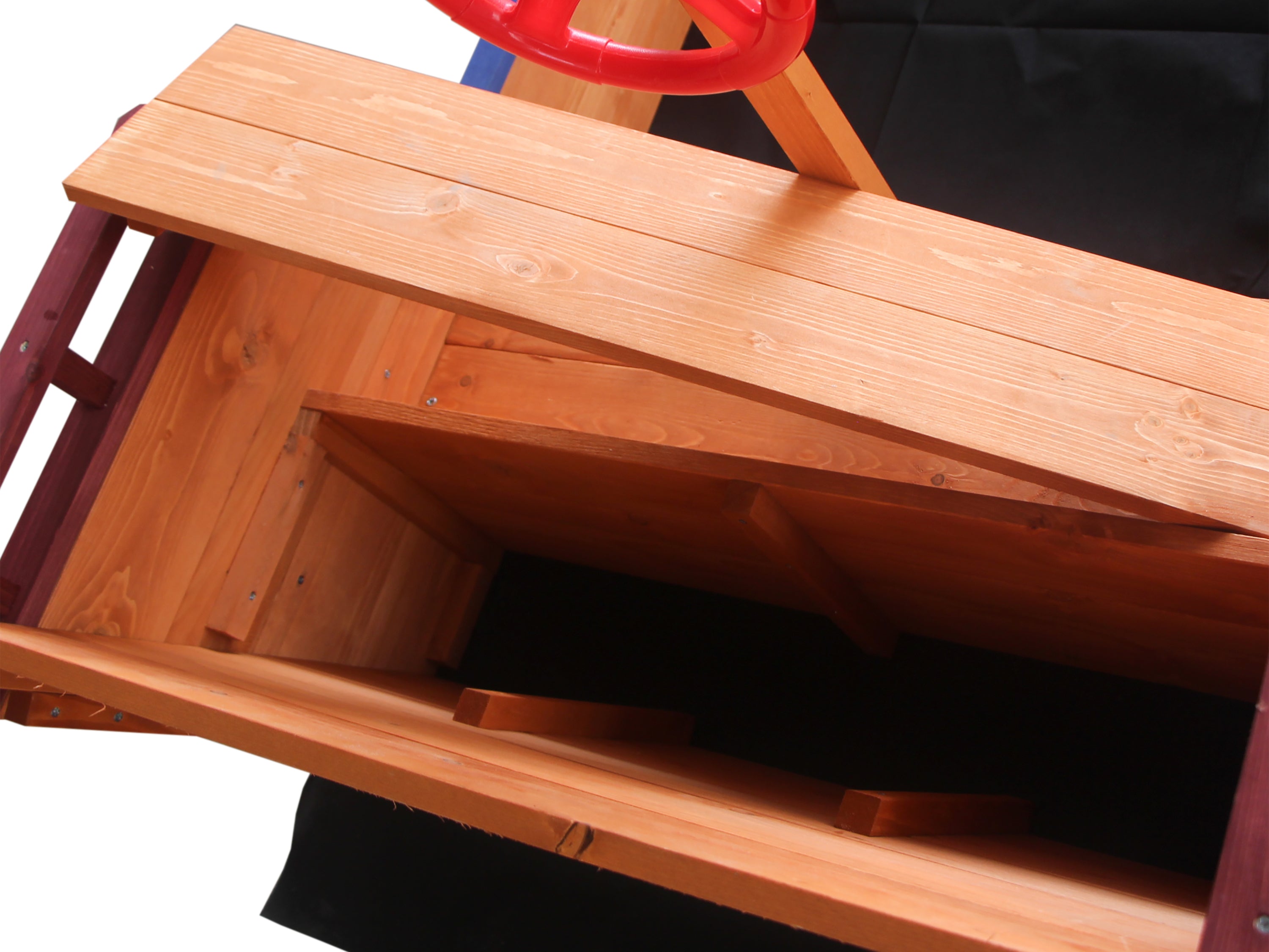 Wooden Pirate Ship Sandbox with Cover & Storage Bench for Kids Wooden Pirate Ship Sandbox with Cover & Storage Bench for Kids