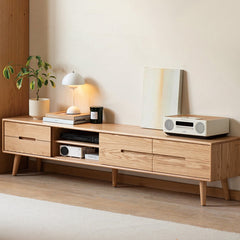 Sleek Red Oak TV Stand - Modern Design, Durable & Stylish Entertainment Center y83n03