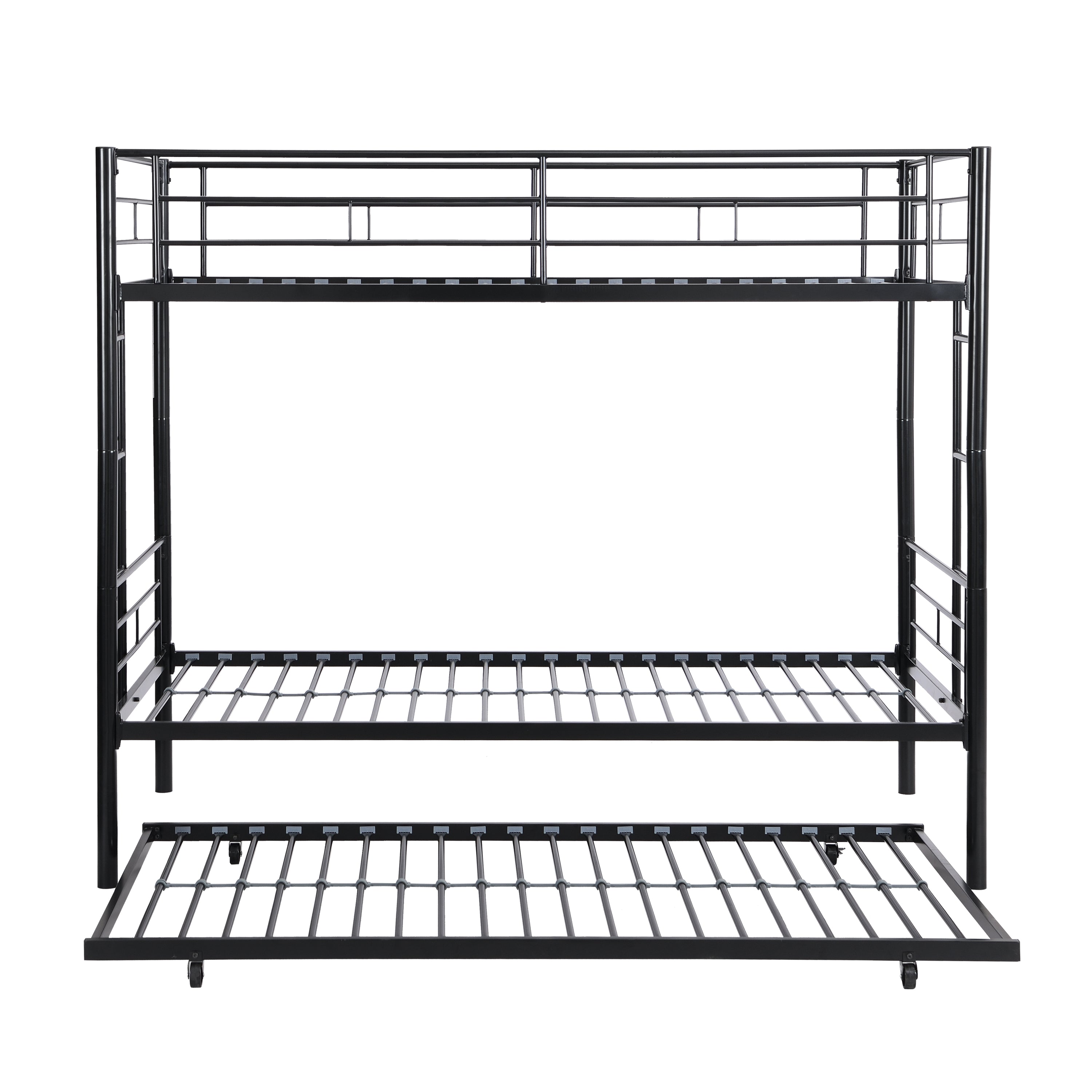 METAL Bunk Bed with trundle  Black METAL Bunk Bed with trundle  Black