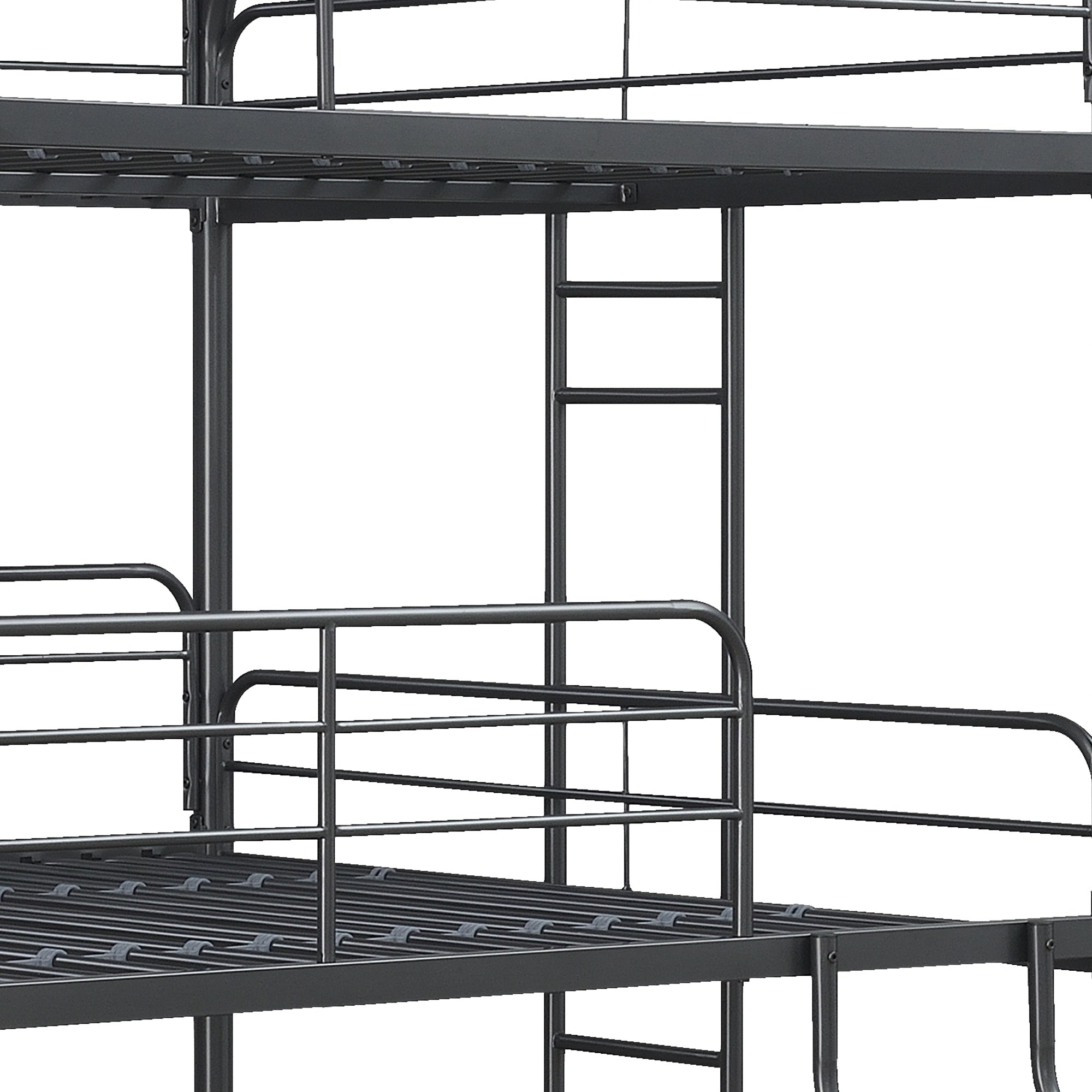 Furniture   Triple Bunk Bed, FULL/FULL/FULL, black Furniture   Triple Bunk Bed, FULL/FULL/FULL, black