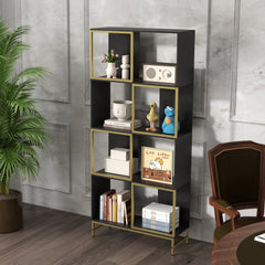 4-Tier Storage Shelves, Corner Display Bookcase for Small Space