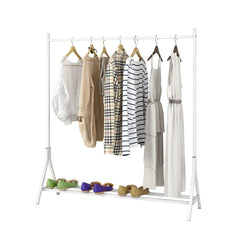 Freestanding Garment Rack with Multi-Function, Bedroom Clothing Hanger - White