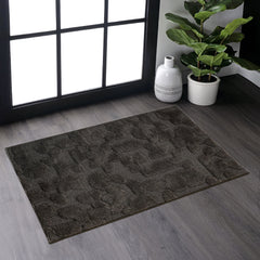 2x3 Modern Geometric Area Rug Brown High-Low Boho Accent Rug Non-Shedding Carpet for Bedroom Kitchen Entryway
