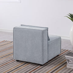 modular sofa Grayish blue chenille fabric, simple and grand, the seat and back is very soft. this is also a KNOCK DOWN sofa
