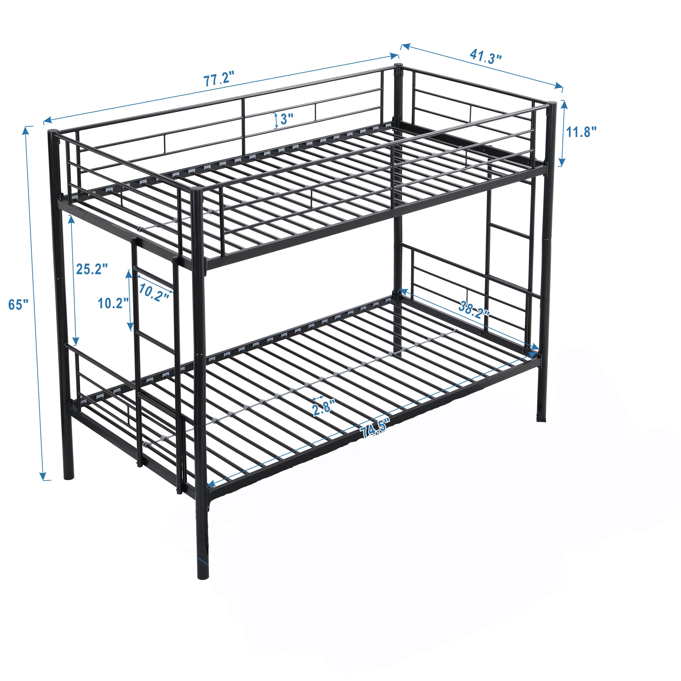 METAL BUNK BED BLACK METAL BUNK BED BLACK