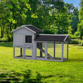 Extensible Outdoor Rabbit Hutch & Chicken Coop with Large Run, No-Leak Tray