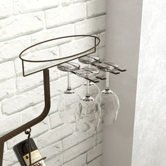Freestanding Wine Rack with Storage, Liquor Organizer