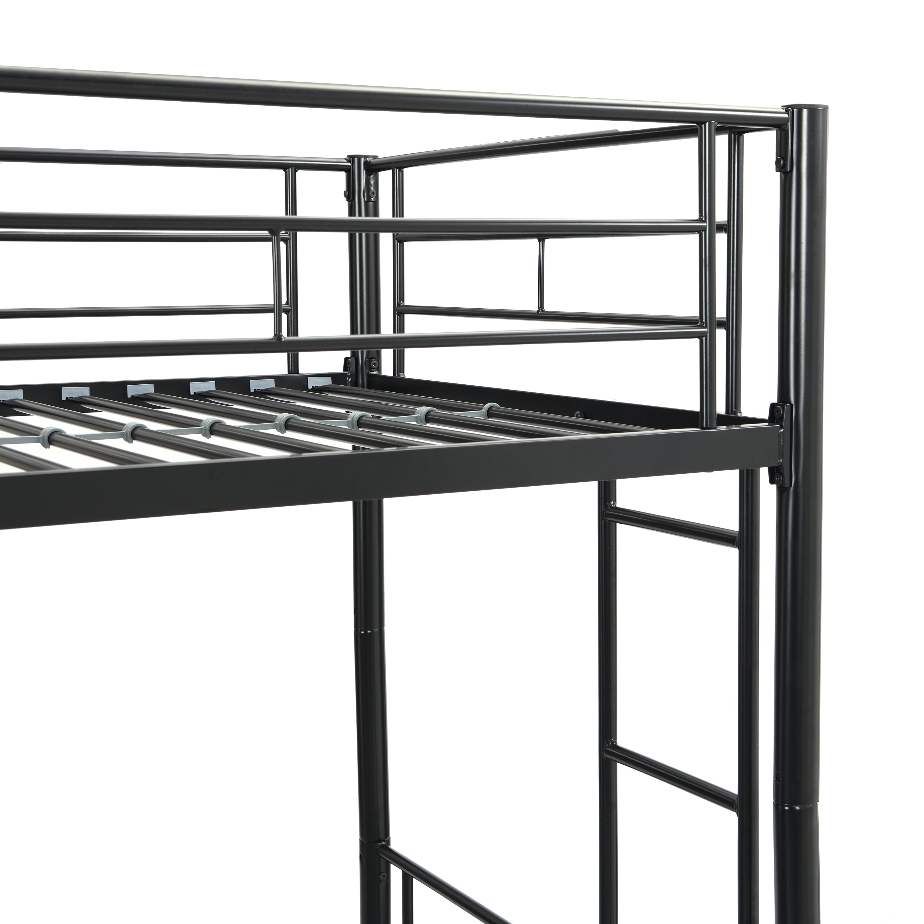 METAL Bunk Bed with trundle  Black METAL Bunk Bed with trundle  Black