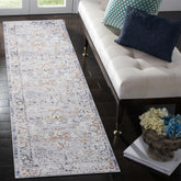 2x8 Traditional Runner Rug Ivory Grey Vintage Hallway Rug Non-Slip Carpet for Entryway Kitchen Corridor
