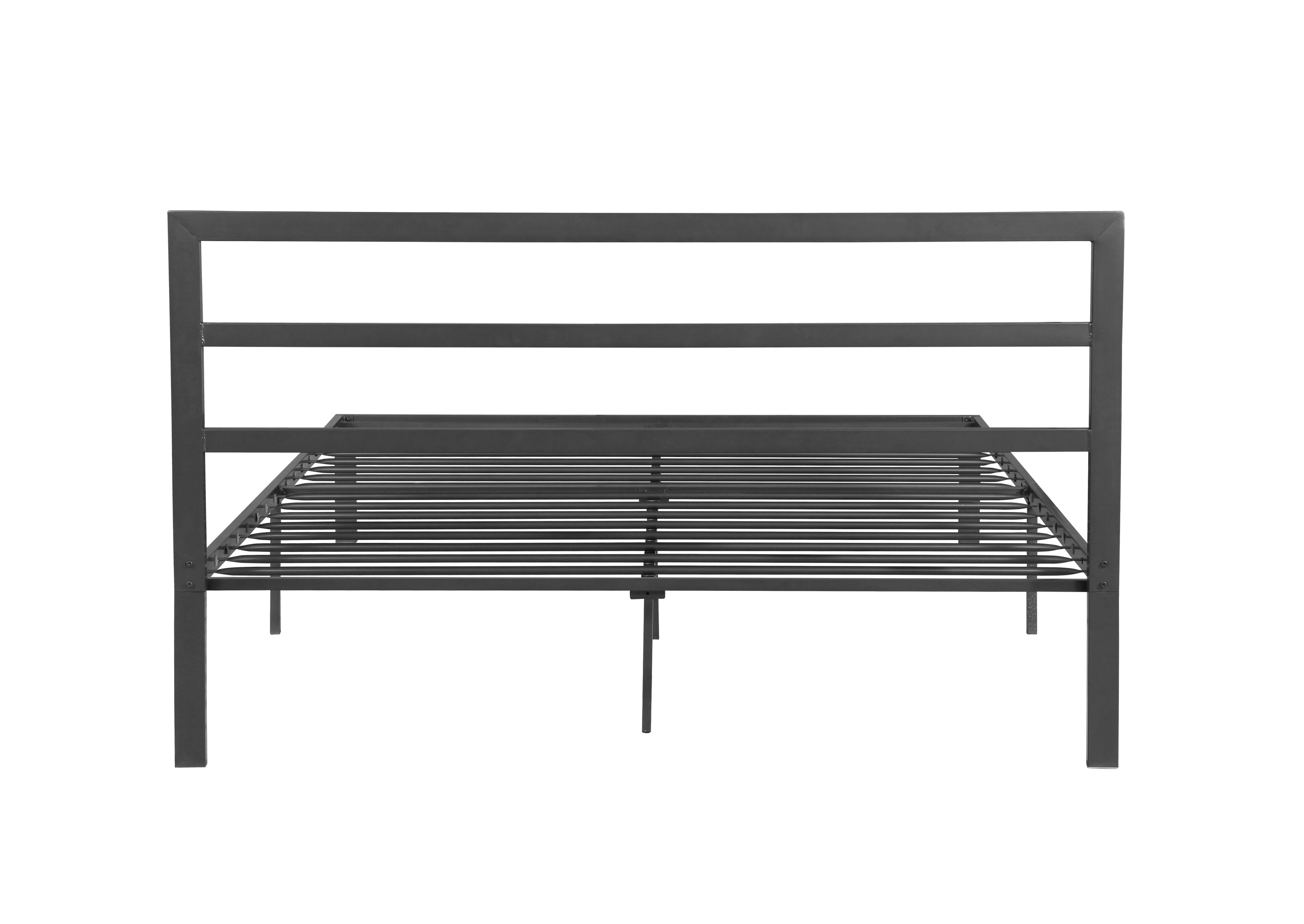 Queen Size Metal Bed Frame with Headboard Charcoal Grey Queen Size Metal Bed Frame with Headboard Charcoal Grey