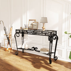 Glass & Metal Console Table, Entryway & Hallway Table