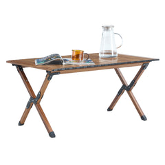 3-Piece Folding Table & Chairs Set, Lightweight Roll-up Aluminum for Camping & Patio