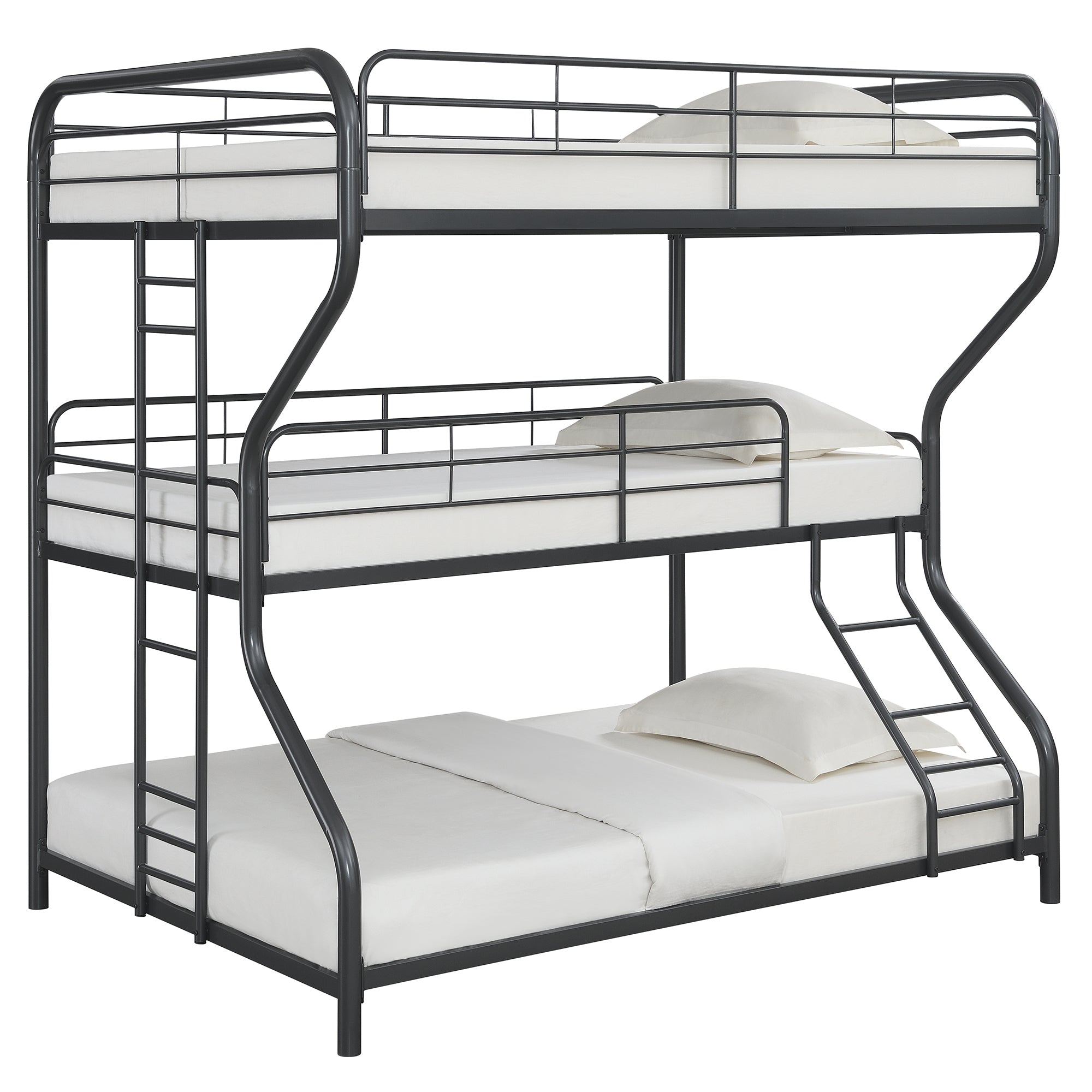 Furniture   Triple Bunk Bed, FULL/Twin/FULL, black Furniture   Triple Bunk Bed, FULL/Twin/FULL, black