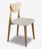 Premium Ash Wood Dining Chair with Luxe Faux Leather Upholstery for Diningroom jh-chair-c(xp)