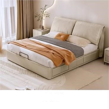 Modern Queen Size Bed with Pine Frame & Cotton Upholstered Headboard for Bedroom hmzsh-1269 Modern Queen Size Bed with Pine Frame & Cotton Upholstered Headboard for Bedroom hmzsh-1269