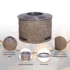 Smokeless Stackstone Fire Pit, Wood Pellet & Twig Fuel Outdoor Fireplace