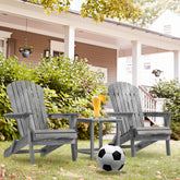 Solid Cedar Adirondack Chairs (Set of 2) – Folding Lounge Chairs for Lawn & Patio