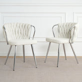 Dark Grey Linen Bar Chair with Gold Plated Legs (Set of 2)