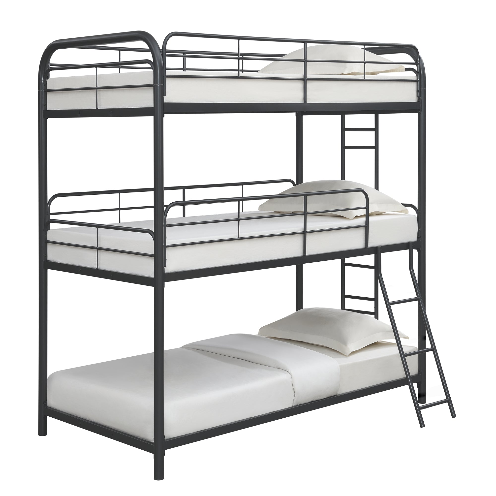 Furniture   Triple Bunk Bed, Twin/Twin/Twin, black Furniture   Triple Bunk Bed, Twin/Twin/Twin, black