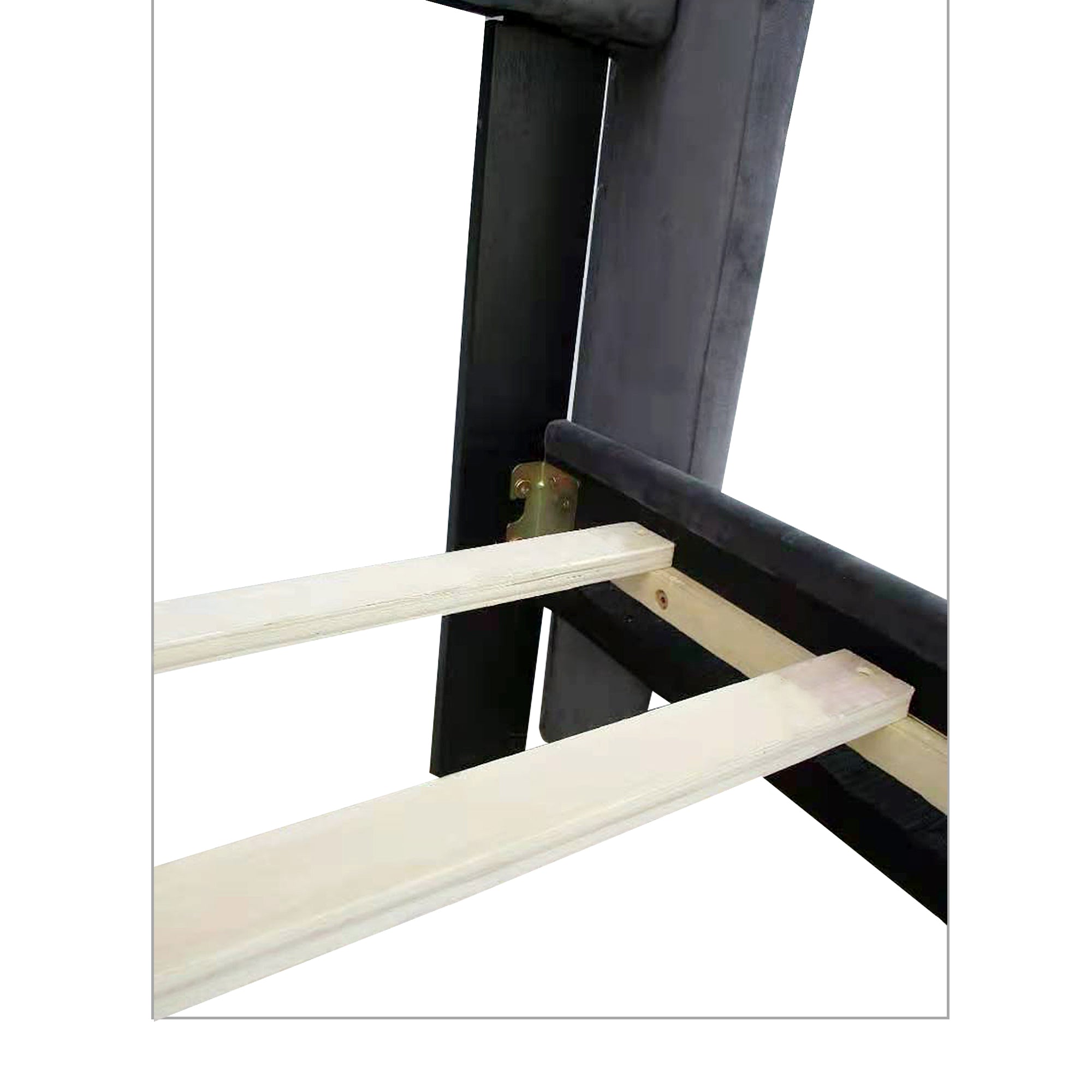 Velvet Button Tufted-Upholstered Bed with Wings Design - Strong Wood Slat Support - Easy Assembly - Gray, Queen, platform bed Velvet Button Tufted-Upholstered Bed with Wings Design - Strong Wood Slat Support - Easy Assembly - Gray, Queen, platform bed