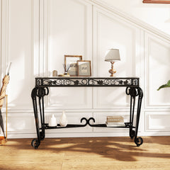 Glass & Metal Console Table, Entryway & Hallway Table