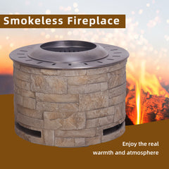 Smokeless Stackstone Fire Pit, Wood Pellet & Twig Fuel Outdoor Fireplace
