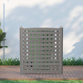 Gray Cedar AC Fence Screen – 3-Panel Privacy Enclosure for AC & Trash (32"W x 38"H)