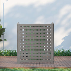 Gray Cedar AC Fence Screen – 3-Panel Privacy Enclosure for AC & Trash (32"W x 38"H)